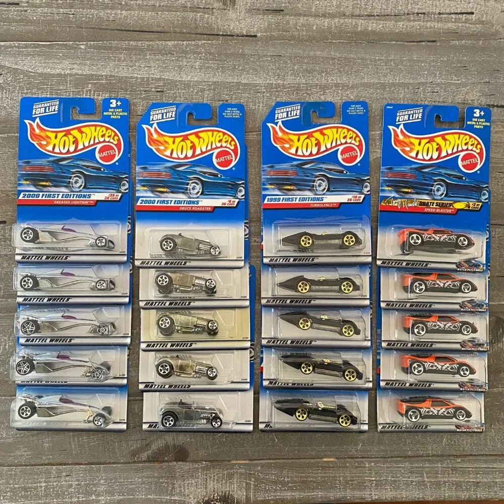 Hot Wheels Lot Of 20 Cars Greased Lightnin Tony Hawk Speed‎ Blaster Turbolence